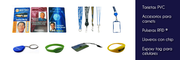 Accesorios para carnets y tecnología RFID en llaveros y pulseras